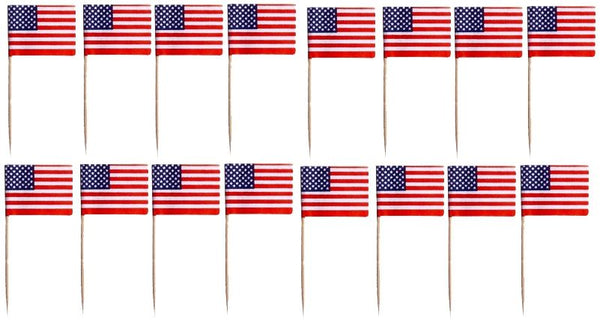 PAP STAR AMERICA FLAG PARTY TOOTHPICK 500/PK. PS16657