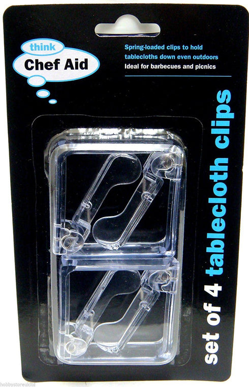 Table Cloth Clips - 4 Chef Aid Clips for Secure Dining 10E09315