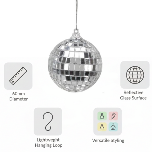 4 MIRROR BALL 60MM. HBB005