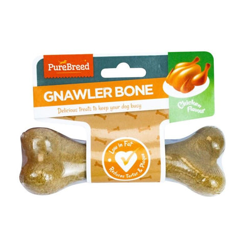 PURE BREED CHICKEN FLAVOUR GNAWLER BONE 105GM. OL323615