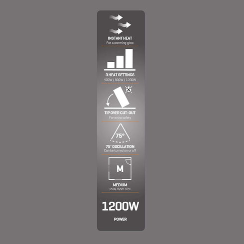 Daewoo Halogen Heater 1200W HEA1416GE - Stay Warm & Cozy