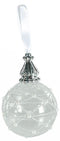 GLASS CHRISTMAS BAUBLE ANTIC FINISH WITH GLITTER DECOR. 939030
