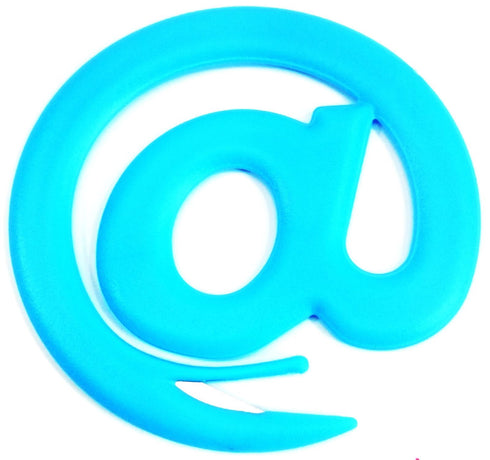 BLUE @ SYMBOL LETTER OPENER. PR0007202