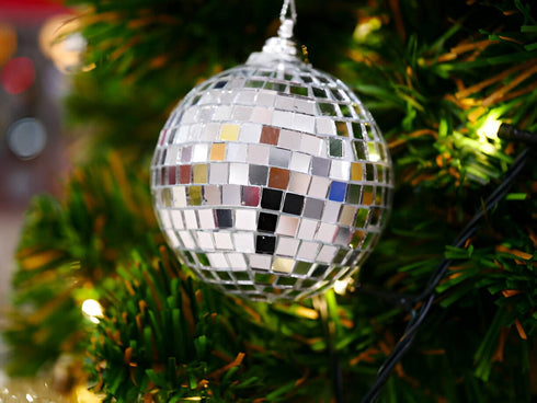 12 CHRISTMAS TREE MIRROR BALL BAUBLE 513190. 451463