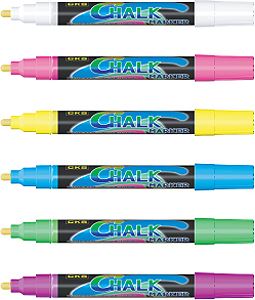 Fluorescent Window Markers - Vibrant Pack of 6 Assorted Colours