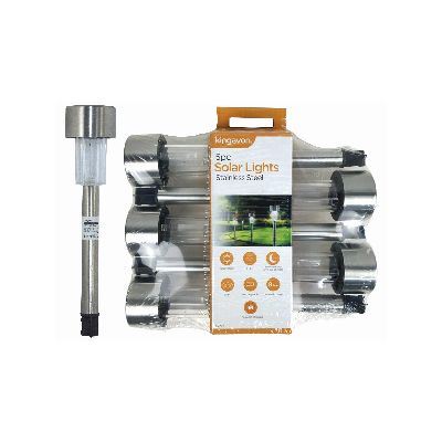 Solar Garden Lights - KINGAVON Stainless Steel 5 Pack BB-SL104
