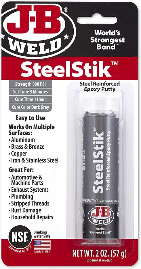 SteelStik Epoxy Putty 57gm 8267UK - JB Weld Strong Repair