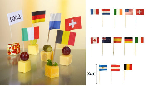 500 PARTY PICKS 8CM NATIONS. 16690