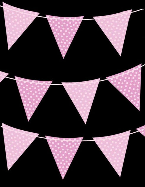 2M POLKA DOT BUNTING PINK. DP31047
