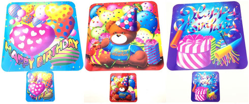 ASSORTED DESIGN HAPPY BIRTHDAY MATS COASTERS. DP07171