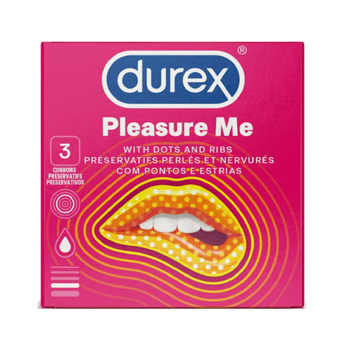 12 PACK DUREX PLEASURE ME CONDOM 3 PCS. DUREXPLEASUREME3PK