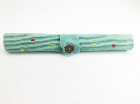 AQUA RIBBED COTTON TABLE PLACEMATS MAT WITH CANDY SPOT. SW1660