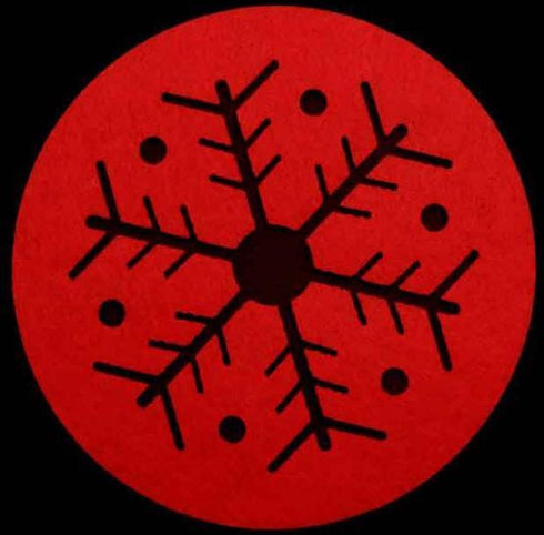 8 CHRISTMAS FELT COASTERS RED. DP54764