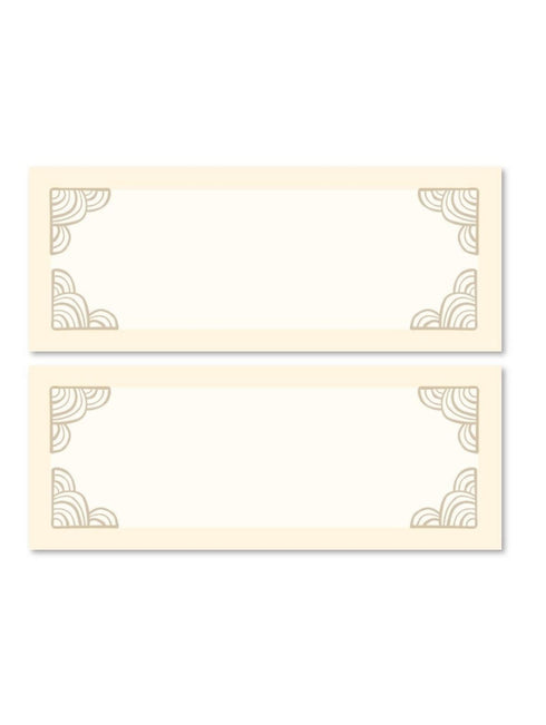 Gold Border Place Cards - Elegant Table Setting Accessories