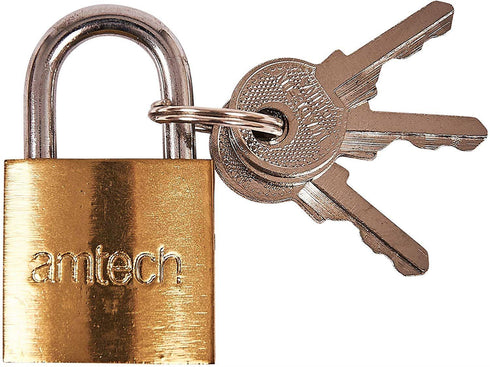 AMTECH 25MM Padlock with 3 Keys - Secure Your Valuables