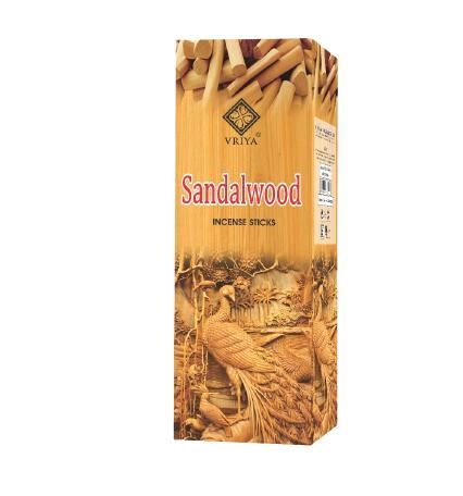 PACK OF 6 VRIYA SANDALWOOD INCENSE STICKS 20/PK. VRIYASANDLE