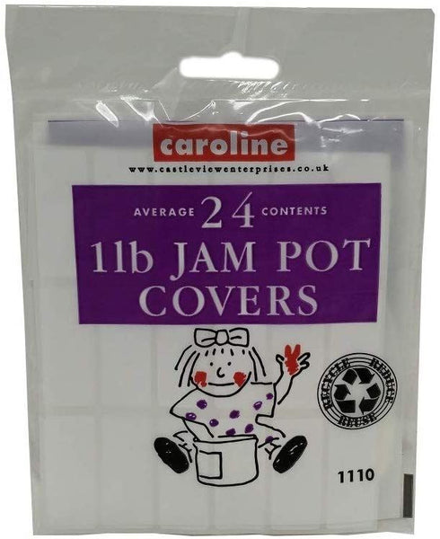 Jam Pot Covers 1LB - Caroline C1110 Packs of 24
