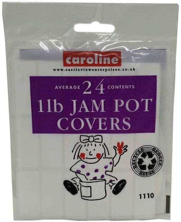 Jam Pot Covers 1LB - Caroline C1110 Packs of 24