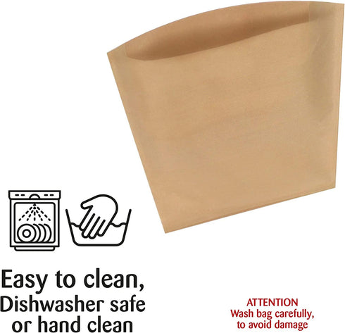 Reusable Sandwich Bags - Non-Stick Toastie Pockets for Lunch