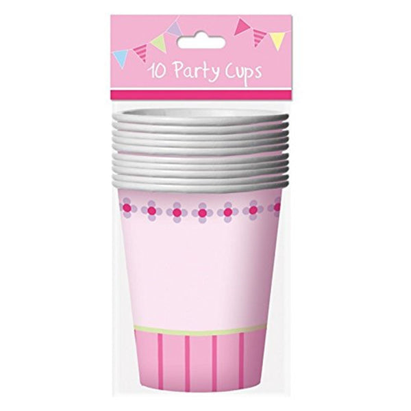 Fairy Princess Party Cups - Pack of 10 Paper 9oz Cups for Birthdays