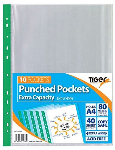 Extra Capacity Pockets - TIGER PUNCHED POCKET 10/PK T301078