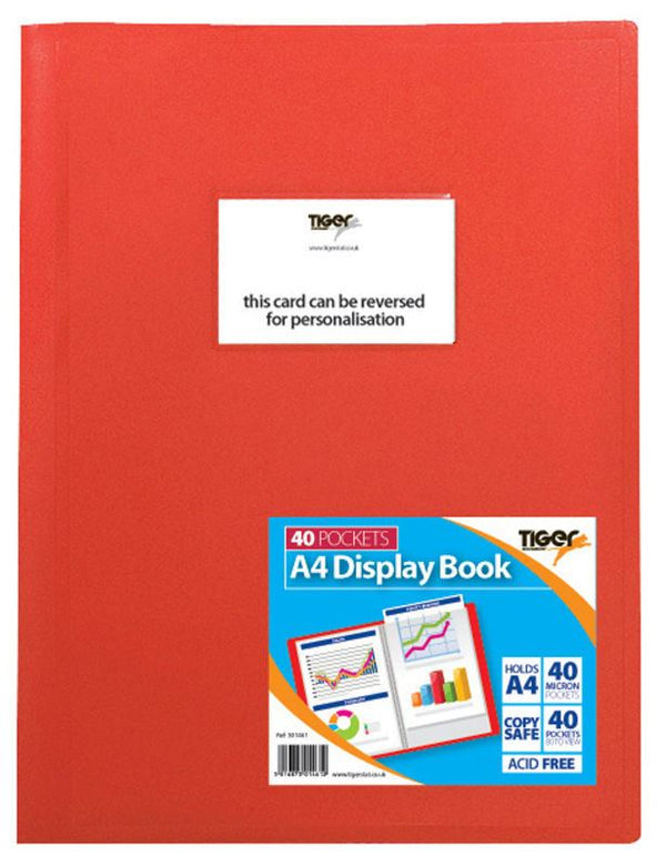 Flexible Display Book A4 40 Pockets - Assorted Colours