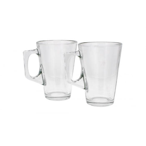 Latte Glasses Set - 2 Cafe Latte 240ml Elegant Cups RY1603