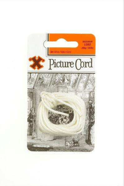 Picture Hanging Cord - SHAW X WHITE NYLON 3M 30KG/65LBS FS12840