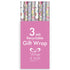 EUROWRAP FLORAL GIFT WRAP 3 MTR X 70CM. 35588-GWC