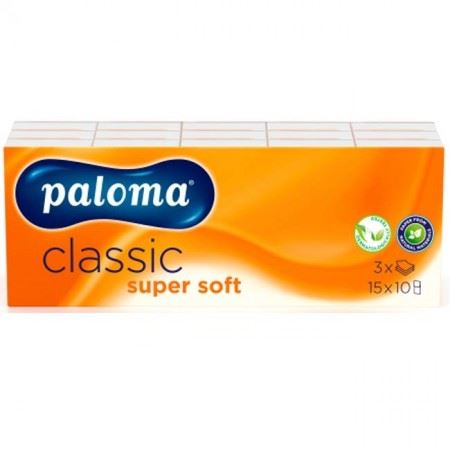 PALOMA 10 PACK 3 PLY POCKET TISSUE. E460962