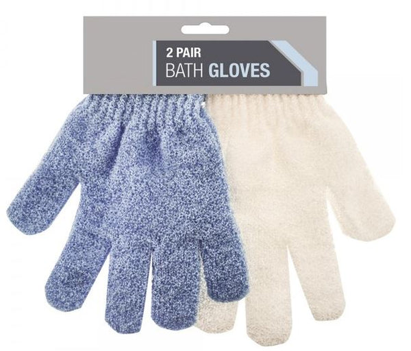 2 PAIR BATH GLOVES ASSORTED COLOUR B01450II1S 43784. RY7001