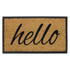 Granite Coir Door Mat - JVL Hello Tufted with Rubber Base 40x70cm