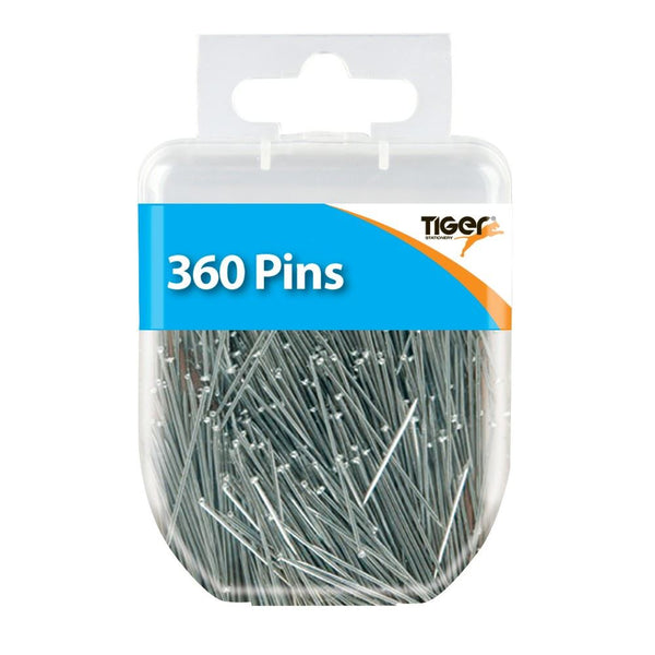 Silver Paper Pins - TIGER ESSENTIAL 360 Pack T302279