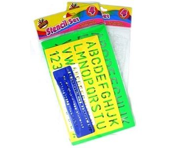 STENCIL SET ASSORTED COLOURS 3 PACK. P2428