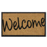 Coir Welcome Doormat - JVL Granite Rubber Tray Base 40x70cm