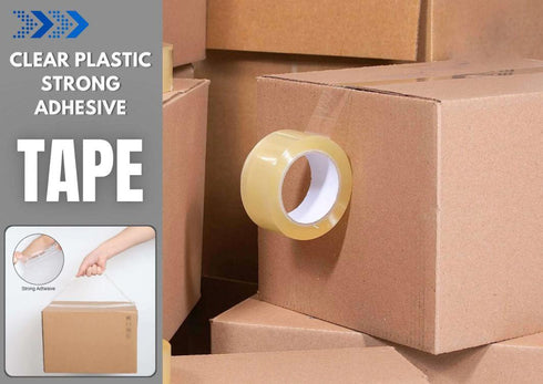 PRIMA 18MM X 33M ROLLS CLEAR TAPE PACK 8. NEPPC1833