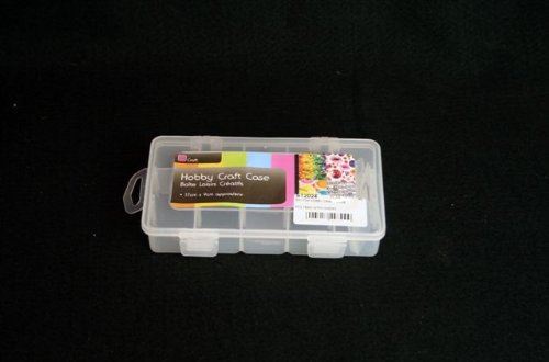 ADJUSTABLE (REMOVABLE DIVIDER) DURABLE PLASTIC HOBBY ART CRAFT STORAGE CASE /... QE0016. KST2024
