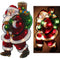 BETTERY OPERATED SANTA WITH GIFTS METALLIC WINDOW SILHOUETTE SIGN - 20 WHITE LED LIGHTS. BML70370