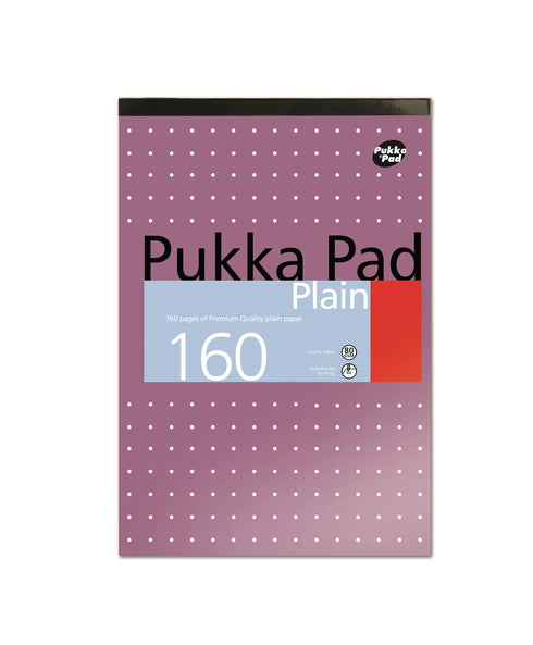 A4 Refill Pad - PUKKA 160 Plain Pages for Easy Refilling
