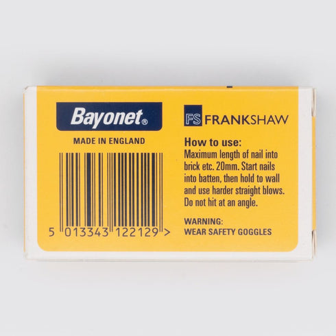 BAYONET ZINC PLATED MASONRY NAILS 60MM 36/PK. FS12212