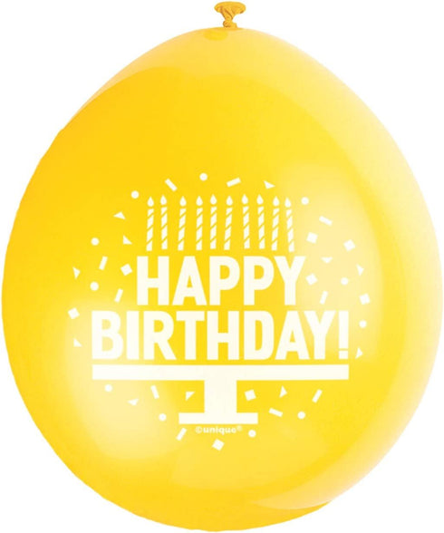 Happy Birthday Balloons - Multicolour Latex Pack | UNI56032