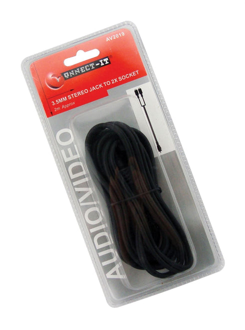 Stereo Split Cable - Male to 2x Female 2m - AV2019