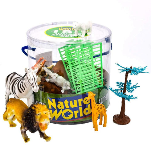 NATURE WORLD JUNGLE ANIMALS SET 18/PCS. TY0659
