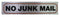 No Junk Mail Sign - High Brushed Metallic Self Adhesive 17x4cm
