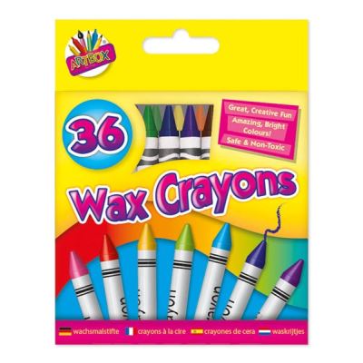 Wax Crayons Pack - Vibrant 36 Colors TA5079 for Creative Art