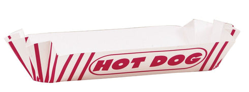 Disposable Paper Trays for Hot Dogs - Retro Party BBQ Essentials