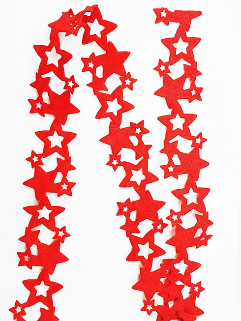 CHRISTMAS XMAS TABLE DECORATION RUNNER SOFT DECOR AIR LAID 72 INCH X 5 CM STARS DESIGN. TARU