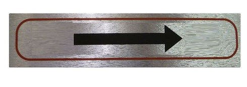 Metallic Arrow Sign - High Brushed Self Adhesive Directional Aid