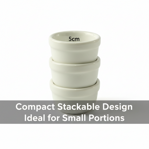 SET OF 3 CERAMIC BOWLS RAMEKINS 5CM. 10A20053