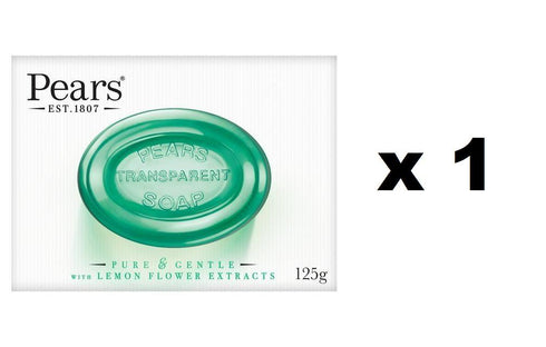 PEARS PURE & GENTLE LEMON FLOWER EXTRACTS TRANPARENT SOAP 125GM. PEAR21
